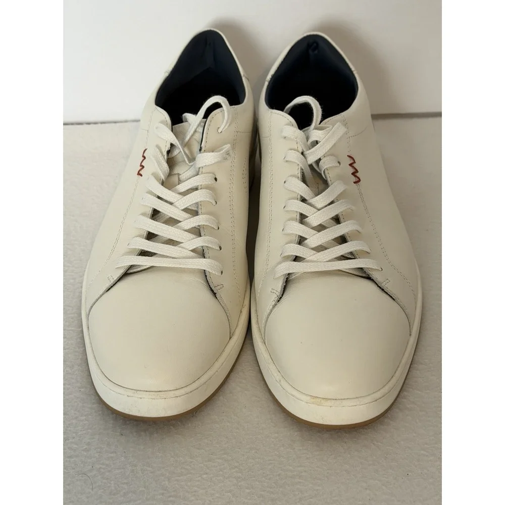 Deming THE DOWNTOWNER Italian Leather Recovery Sneakers Comfort Shoes Bone 11.5